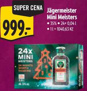 Jägermeister Mini Meisters, 24x 0,04 l