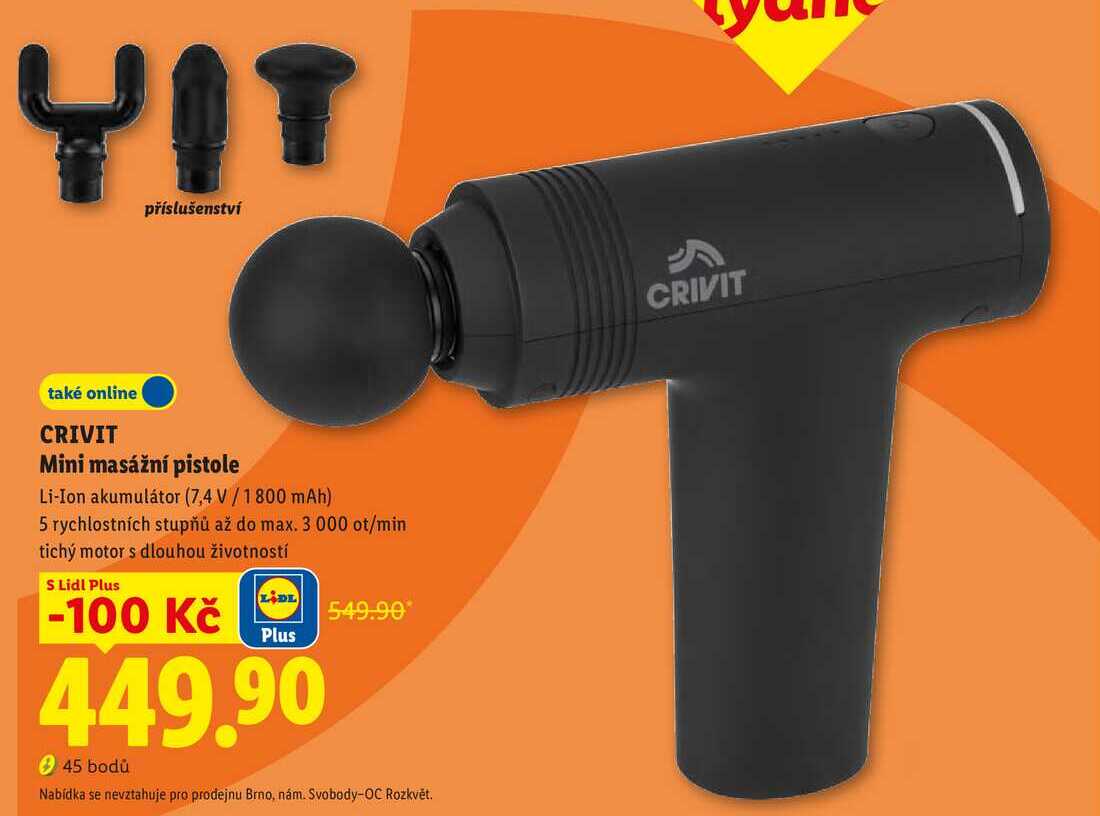 CRIVIT Mini masážní pistole