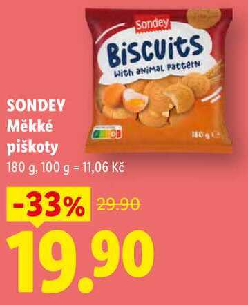 SONDEY Měkké piškoty, 80 g