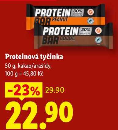 Proteinová tyčinka, 50 g, kakao/arašídy