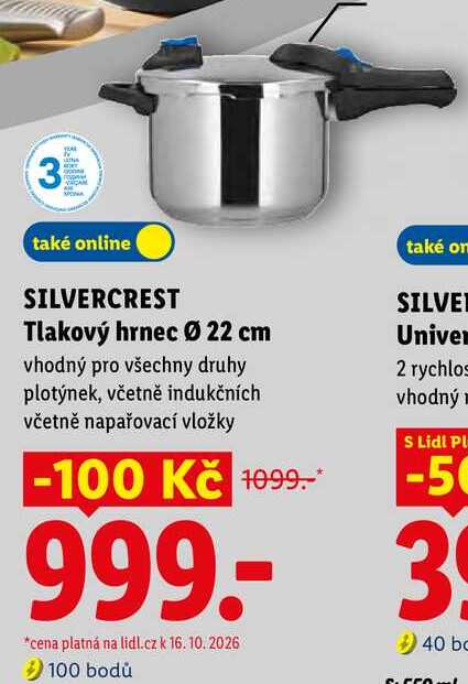 SILVERCREST Tlakový hrnec Ø 22 cm