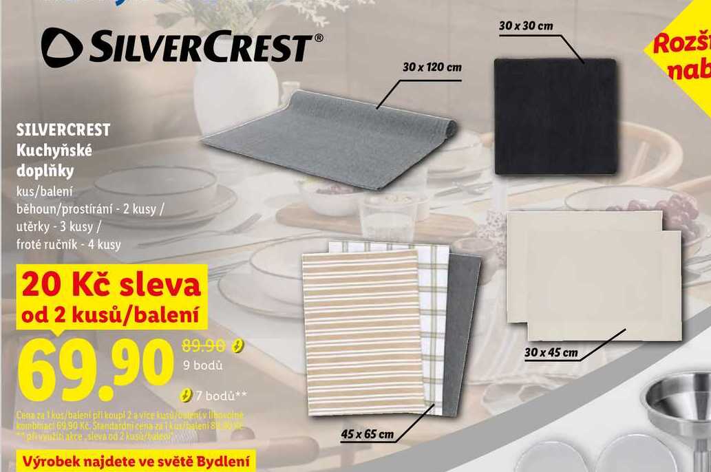 SILVERCREST Kuchyňské doplňky kus/balení běhoun/prostírání - 2 kusy / utěrky - 3 kusy / froté ručník 4 kusy 