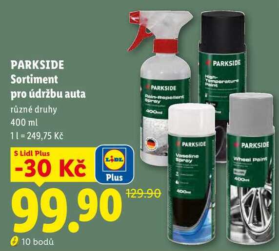 PARKSIDE Sortiment pro údržbu auta, 400 ml
