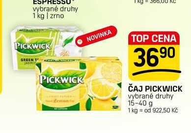 ČAJ PICKWICK vybrané druhy 15-40 g