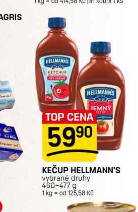 KEČUP HELLMANN'S vybrané druhy 460-477 g