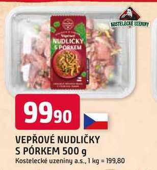 VEPŘOVÉ NUDLIČKY S PÓRKEM 500 g 