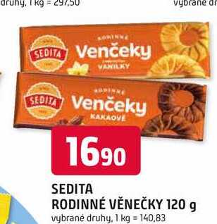 SEDITA RODINNÉ VĚNEČKY 120 g
