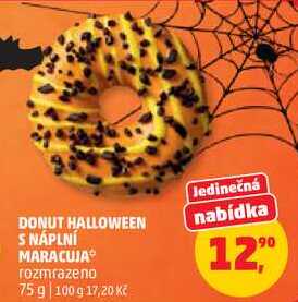 DONUT HALLOWEEN S NÁPLNÍ MARACUJA, 75 g  