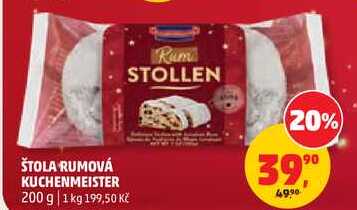 ŠTOLA RUMOVÁ KUCHENMEISTER, 200 g 