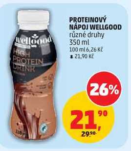 PROTEINOVÝ NÁPOJ WELLGOOD různé druhy, 350 ml