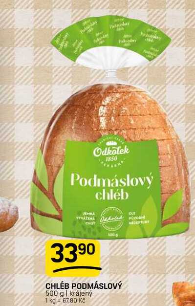 CHLÉB PODMÁSLOVÝ 500 g | krájený