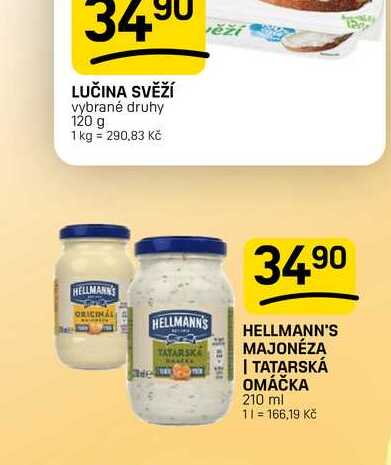 HELLMANN'S MAJONÉZA | TATARSKÁ OMÁČKA 210 ml