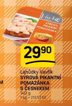 SÝROVÁ PIKANTNÍ POMAZÁNKA S ČESNEKEM 140 g