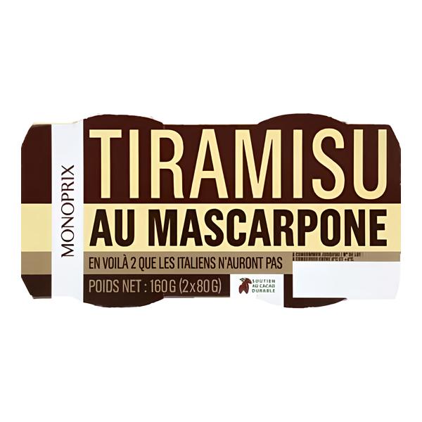 Monoprix Tiramisu s Mascarpone (2x 80 g)
