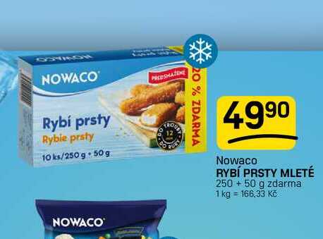 Nowaco RYBÍ PRSTY MLETÉ 250 +50 g 