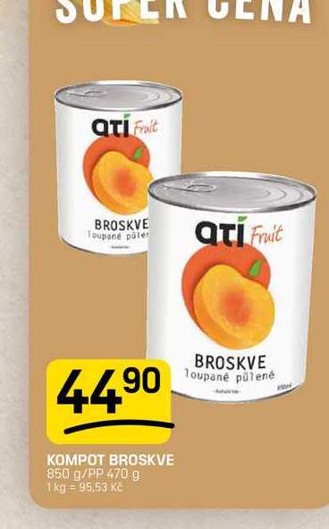 KOMPOT BROSKVE 850 g/PP 470 g 
