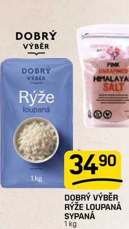 DOBRÝ VÝBĚR RÝŽE LOUPANÁ SYPANÁ 1 kg