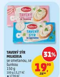TAVENÝ SÝR MILKERIA se smetanou, se šunkou, 150 g