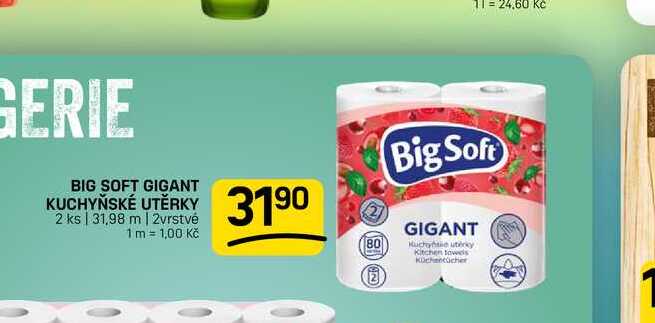 BIG SOFT GIGANT KUCHYŇSKÉ UTĚRKY 2 ks | 31,98 m | 2vrstvé