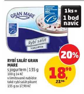 RYBÍ SALÁT GRAN MARE s jogurtem, 135 g 