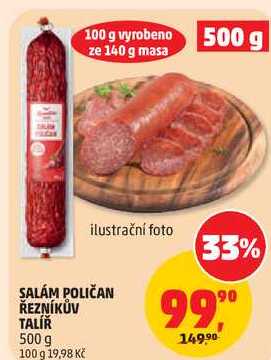 SALÁM POLIČAN ŘEZNÍKŮV TALÍŘ, 500 g