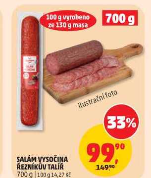 SALÁM VYSOČINA ŘEZNÍKŮV TALÍŘ, 700 g