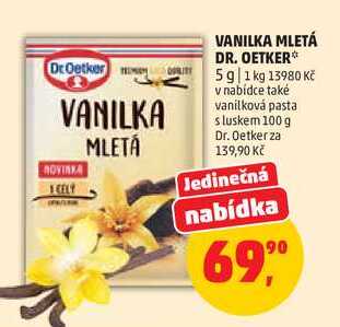VANILKA MLETÁ DR. OETKER, 5 g