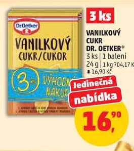 VANILKOVÝ CUKR DR. OETKER, 3 ks v balení