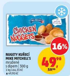 NUGETY KUŘECÍ MIKE MITCHELL'S mražené s dipem, 300 g