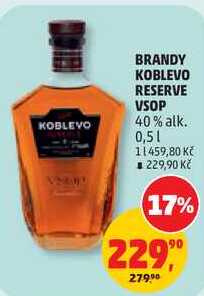 BRANDY KOBLEVO RESERVE VSOP 40% alk., 0,5 l