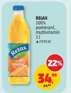 RELAX 100% pomeranč, 1 l 