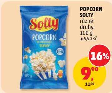 POPCORN SOLTY různé druhy, 100 g