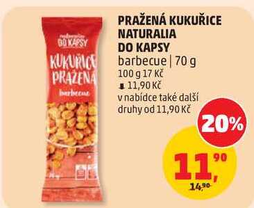 PRAŽENÁ KUKUŘICE NATURALIA DO KAPSY barbecue, 70 g
