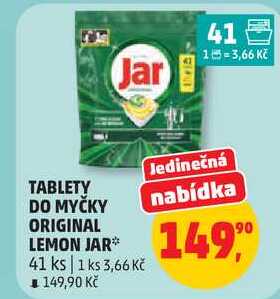 TABLETY DO MYČKY ORIGINAL LEMON JAR, 41 ks  