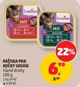 PAŠTIKA PRO KOČKY LOUISA různé druhy, 100 g
