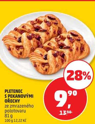 Pletenec s pekanovými ořechy, 81 g