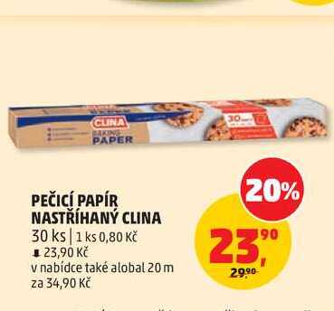 PEČICÍ PAPÍR NASTŘÍHANÝ CLINA, 30 ks