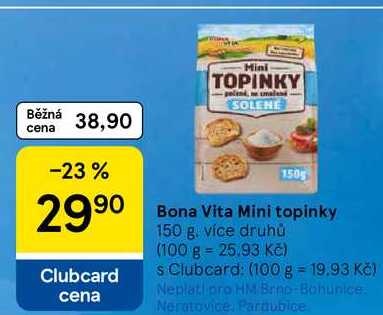 Bona Vita Mini topinky, 150 g