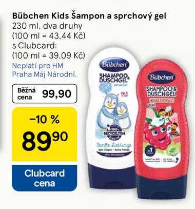 Bübchen Kids Šampon a sprchový gel, 230 ml, dva druhy