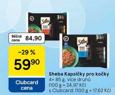 Sheba Kapsičky pro kočky, 4x 85 g, více druhů