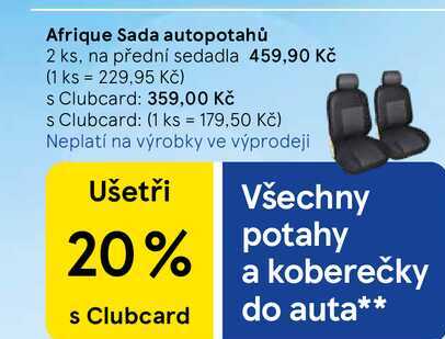 Afrique Sada autopotahů, 2 ks, na přední sedadla  
