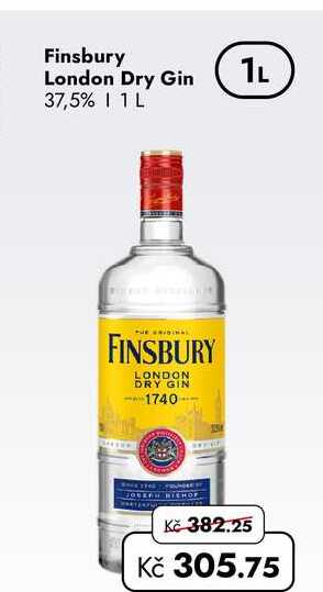 Finsbury London Dry Gin 37,5% 1 L  
