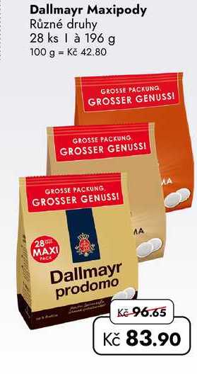 Dallmayr Maxipody Různé druhy 28 ks 1 à 196 g