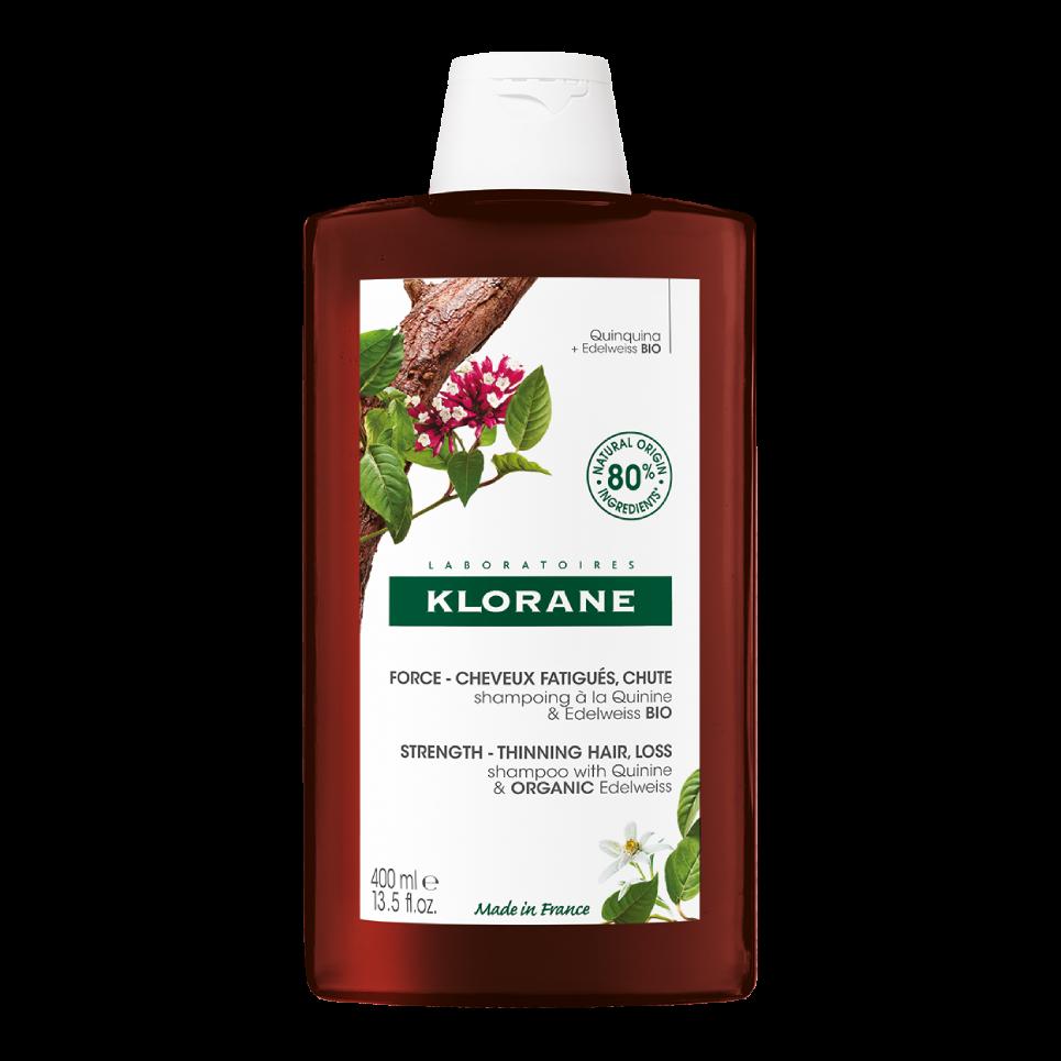 Klorane Šampon chinin a bio protěží alpská 400ml