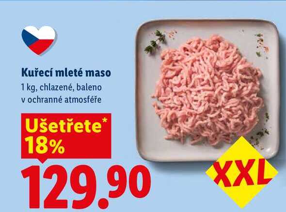 Kuřecí mleté maso, 1 kg, chlazené
