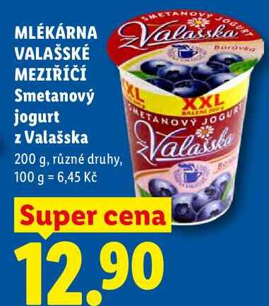 MLÉKÁRNA VALAŠSKÉ MEZIŘÍČÍ Smetanový jogurt z Valašska, 200 g