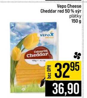 Vepo Cheese Cheddar red 50% sýr plátky 150 g