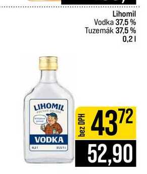 Lihomil Vodka 37,5 % Tuzemák 37,5% 0,2l
