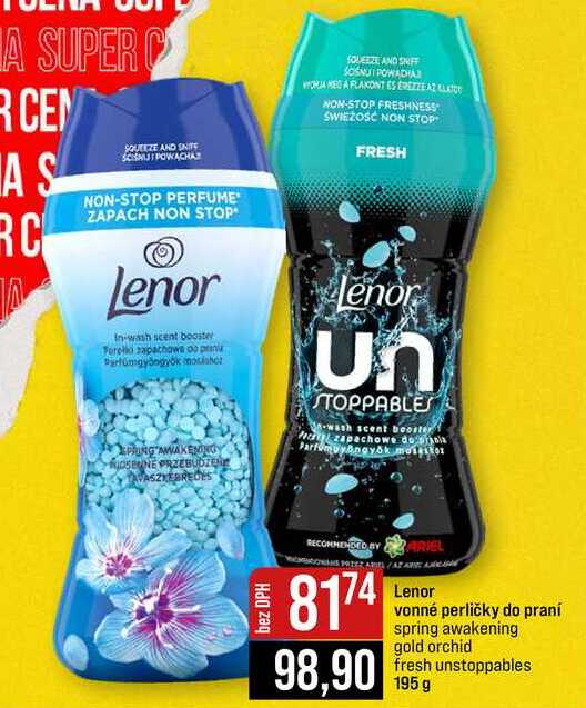 Lenor vonné perličky do praní spring awakening gold orchid fresh unstoppables 195 g 