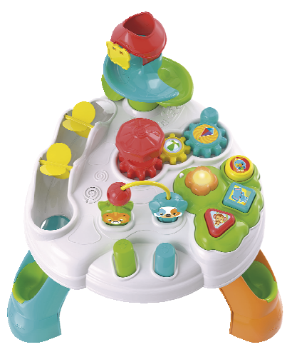 Clementoni Clemmy Baby - Veselý hrací stolek s kostkami a zvířátky